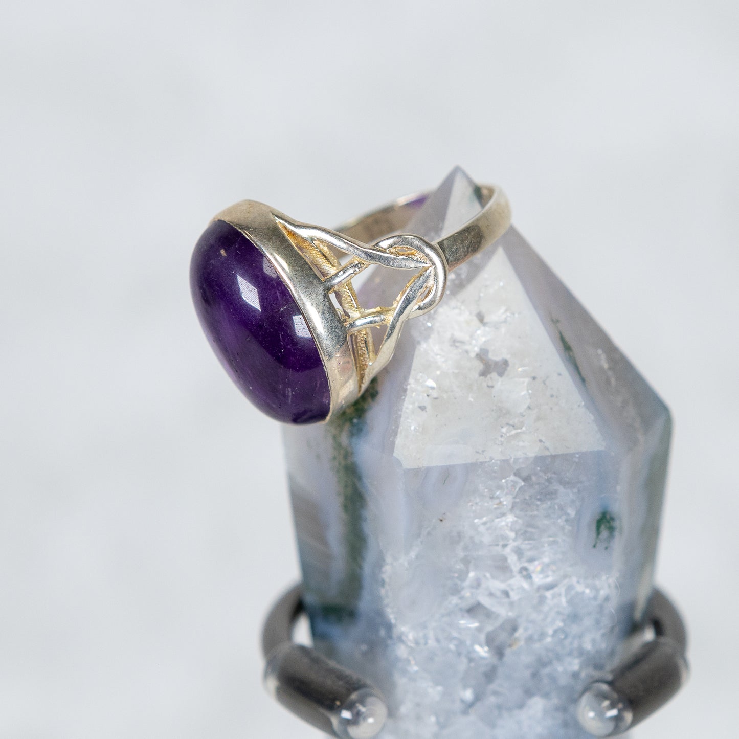 Sterling Silver Amethyst Ring Size R