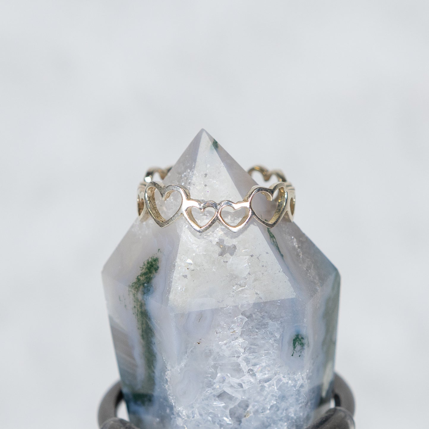 Sterling Silver Heart Band Ring