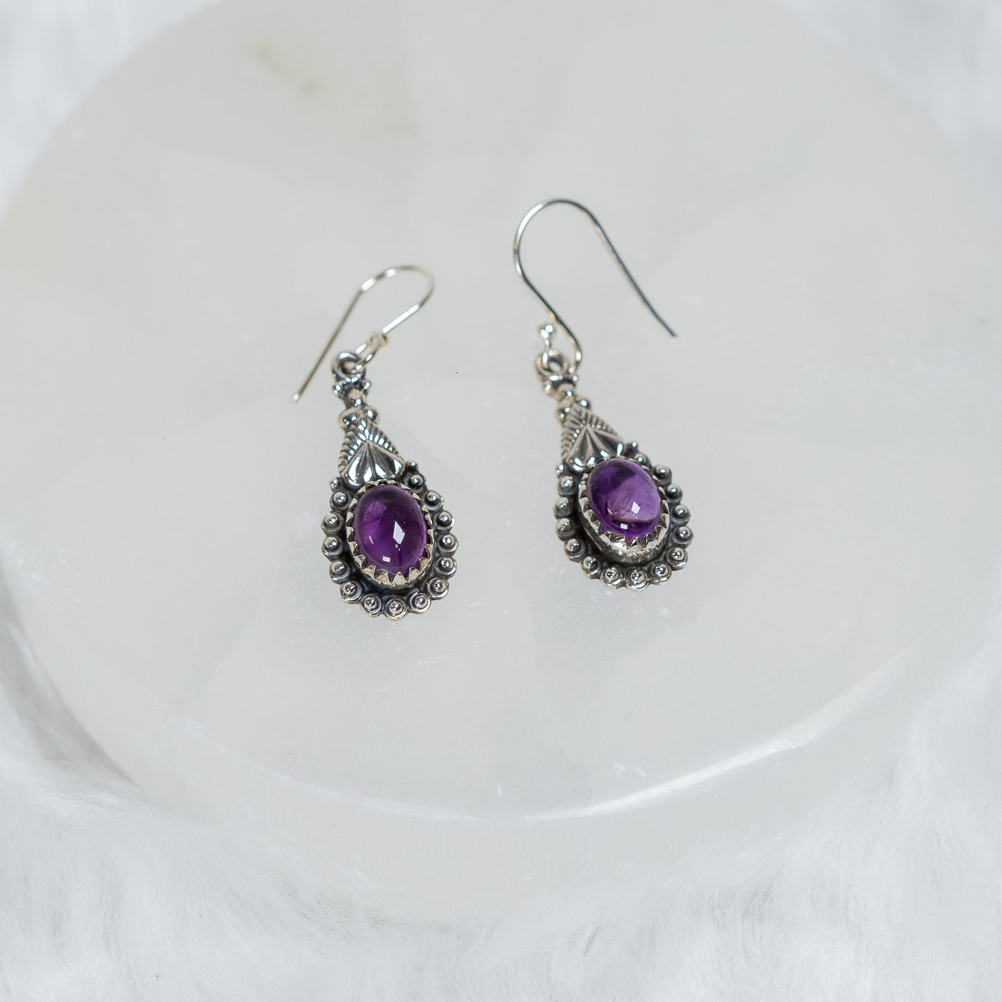 Sterling Silver Amethyst Earrings