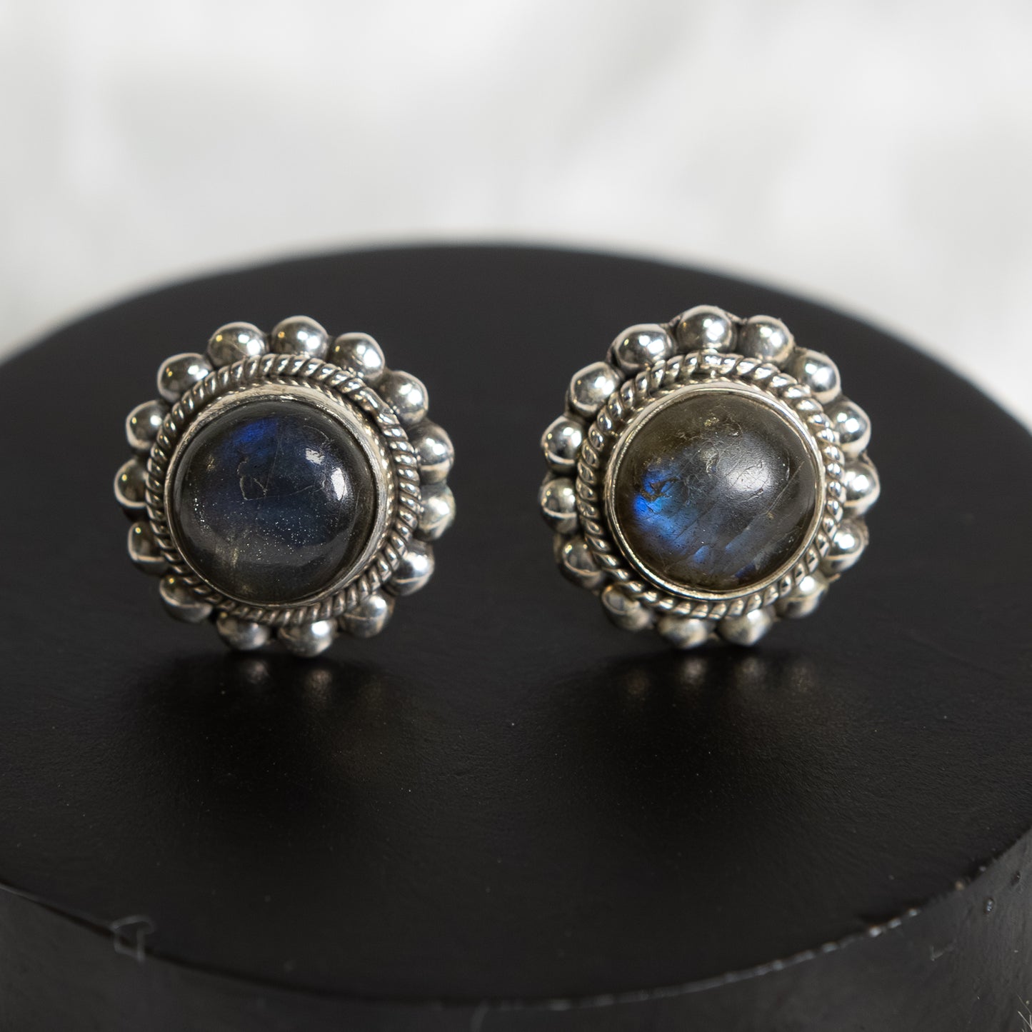 Sterling Silver Labradorite Earrings Studs