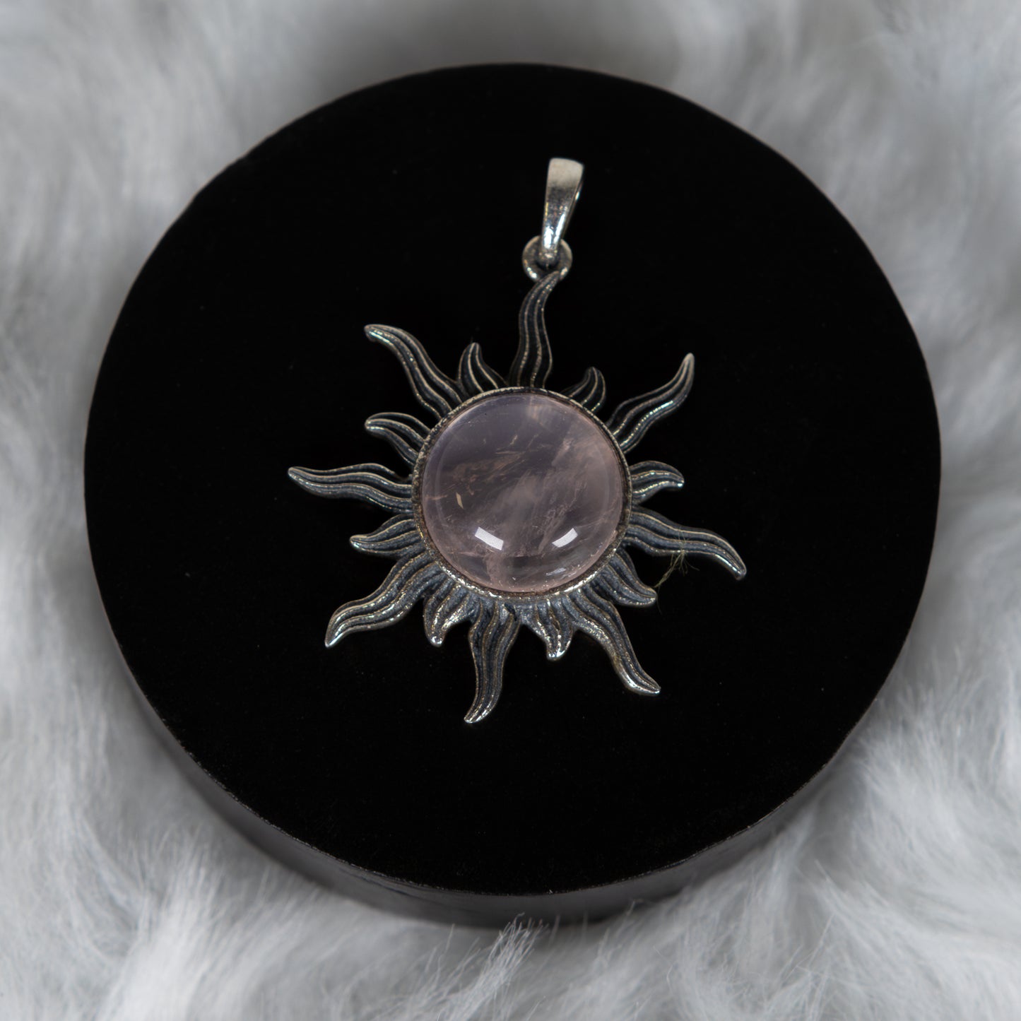 Sterling Silver Rose Quartz Sun