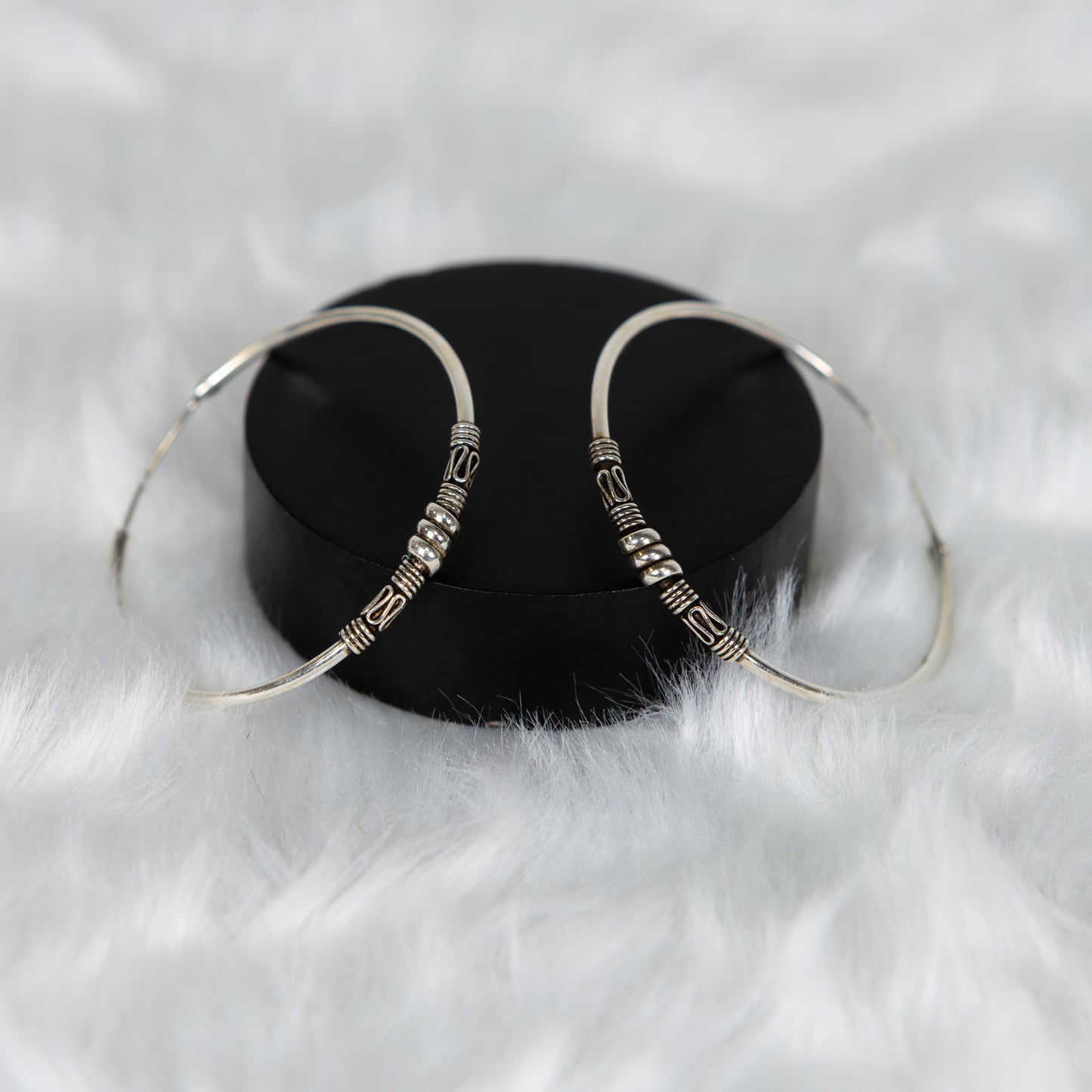 Sterling Silver Bali Hoops