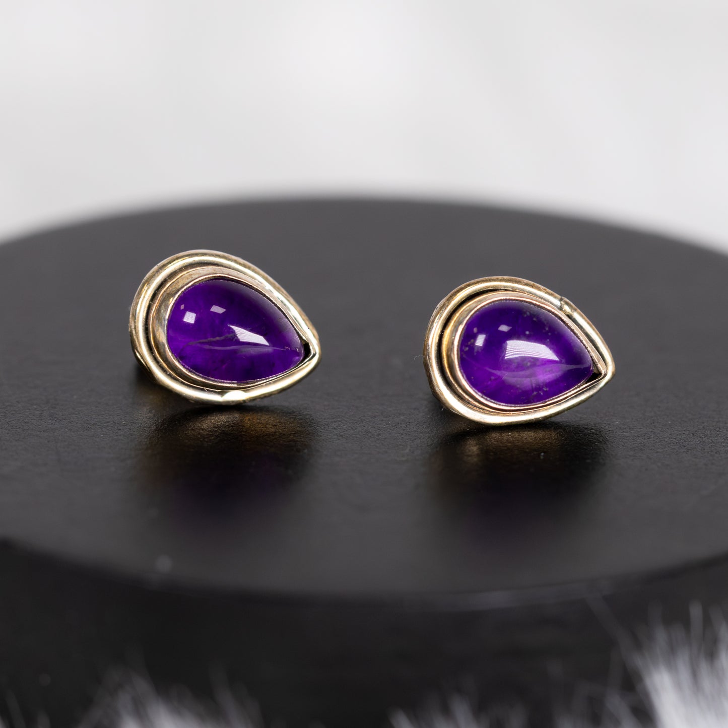 Sterling Silver Amethyst Stud Earrings