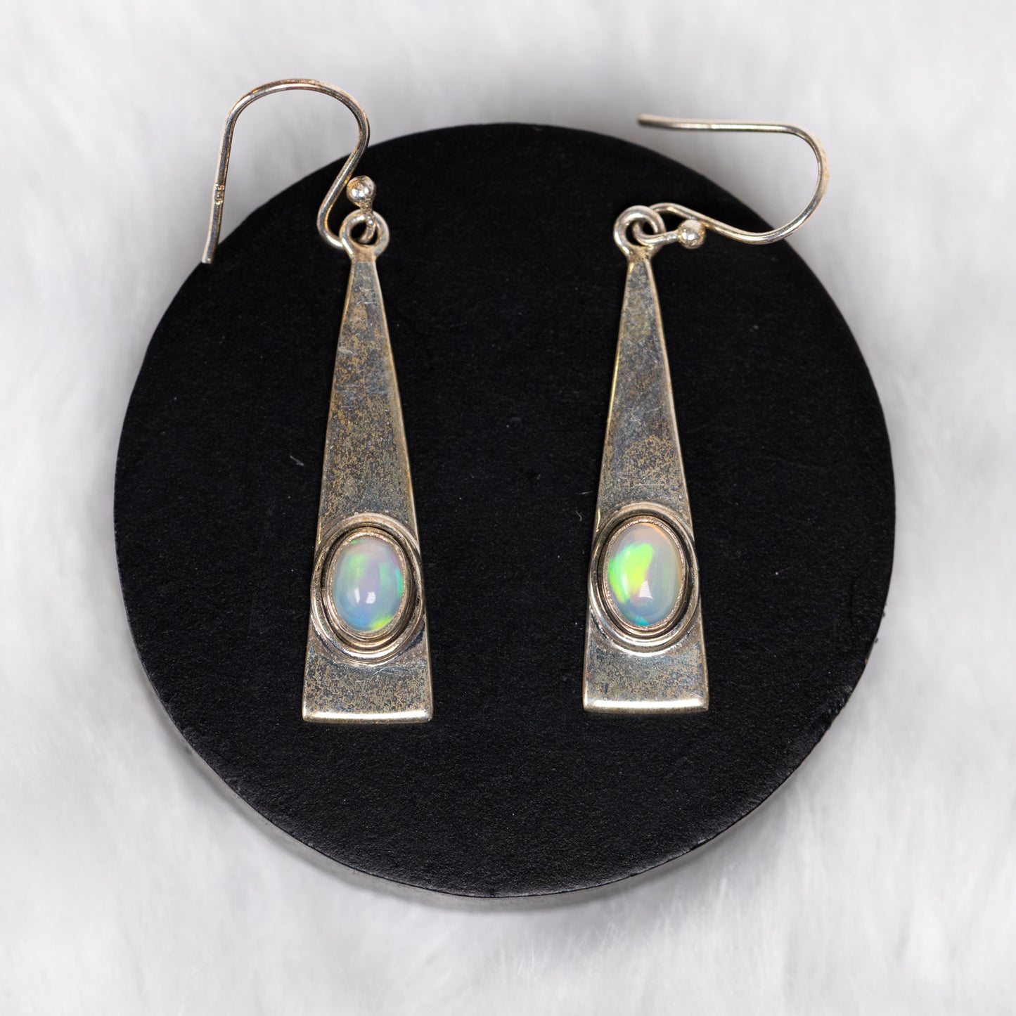 Sterling Silver Opal Earrings