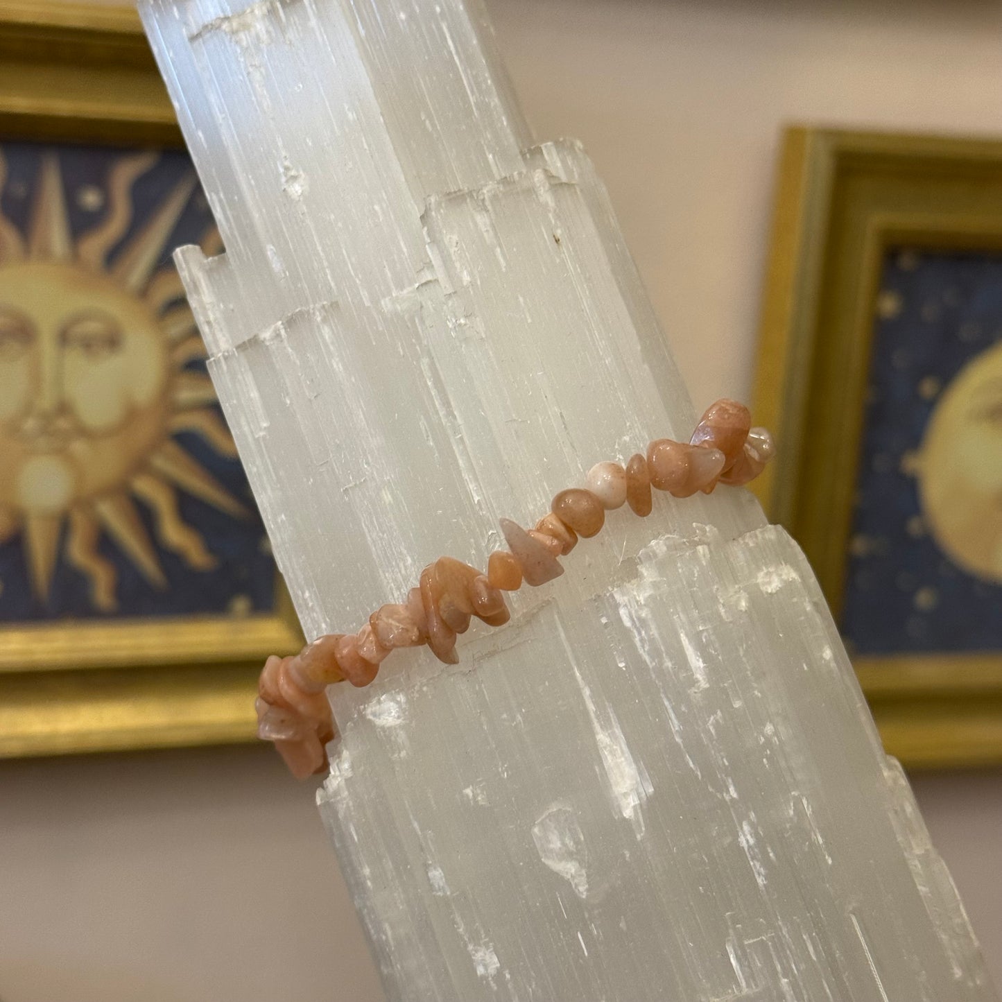 Peach Moonstone Bracelet