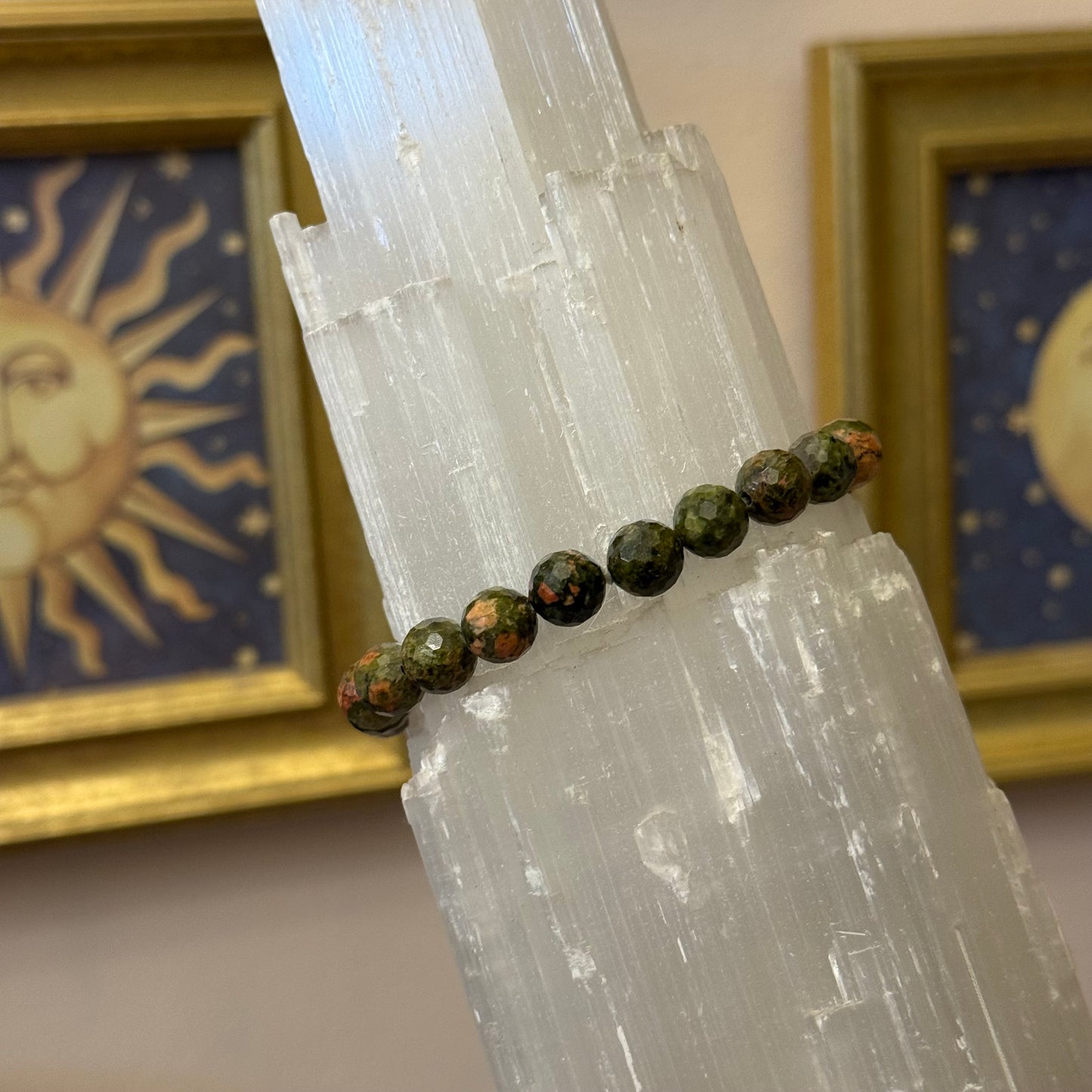 Faceted Unakite Bracelet