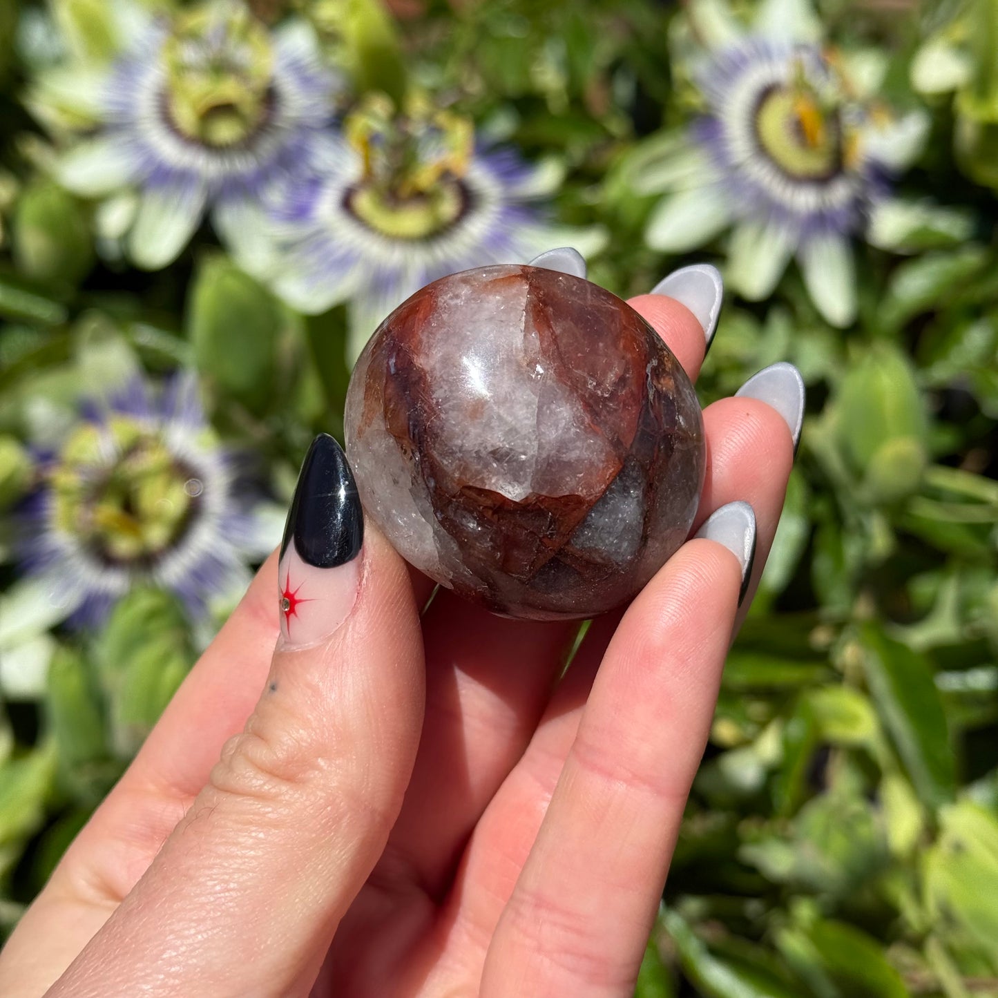 Fire Quartz Palm Stone