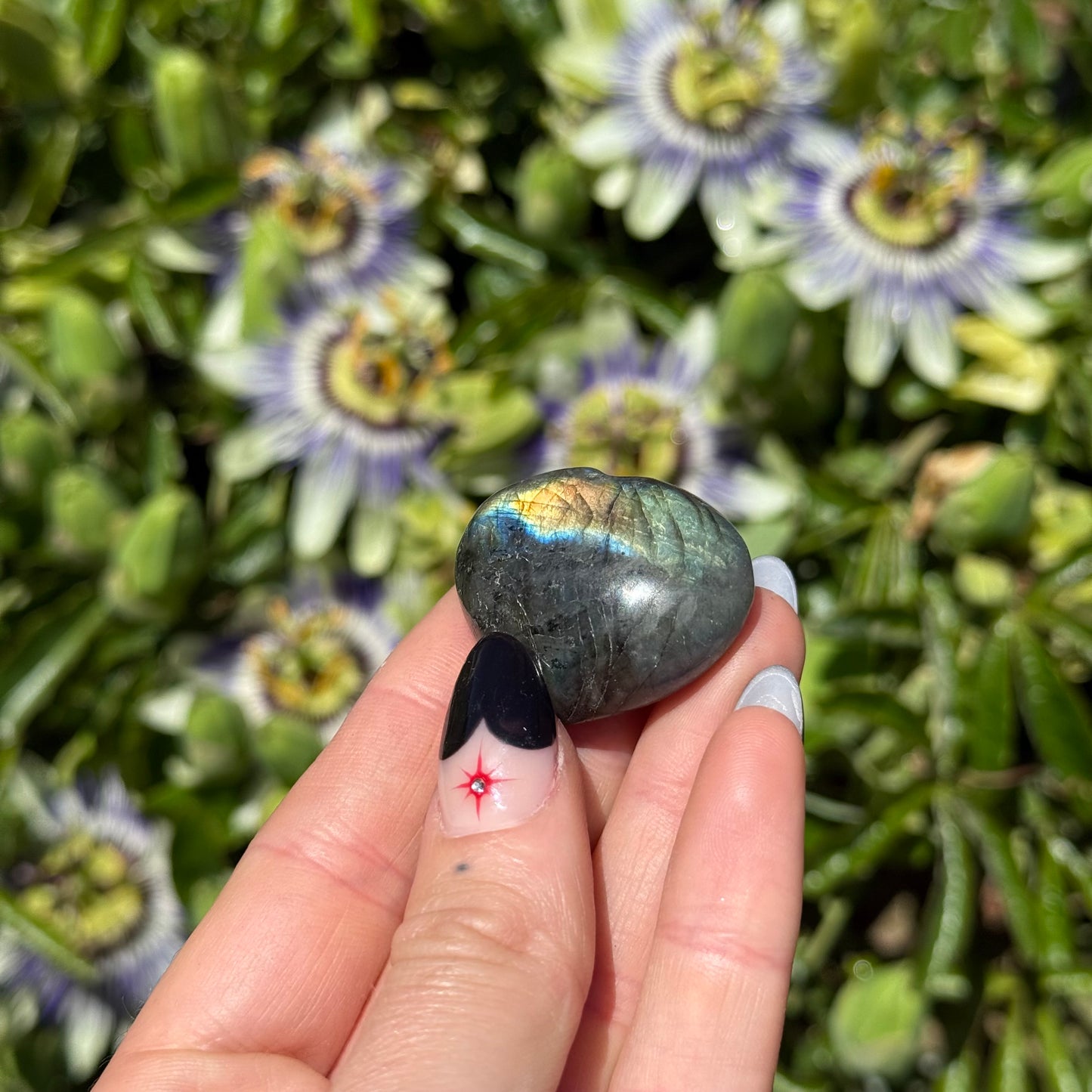 Labradorite Heart