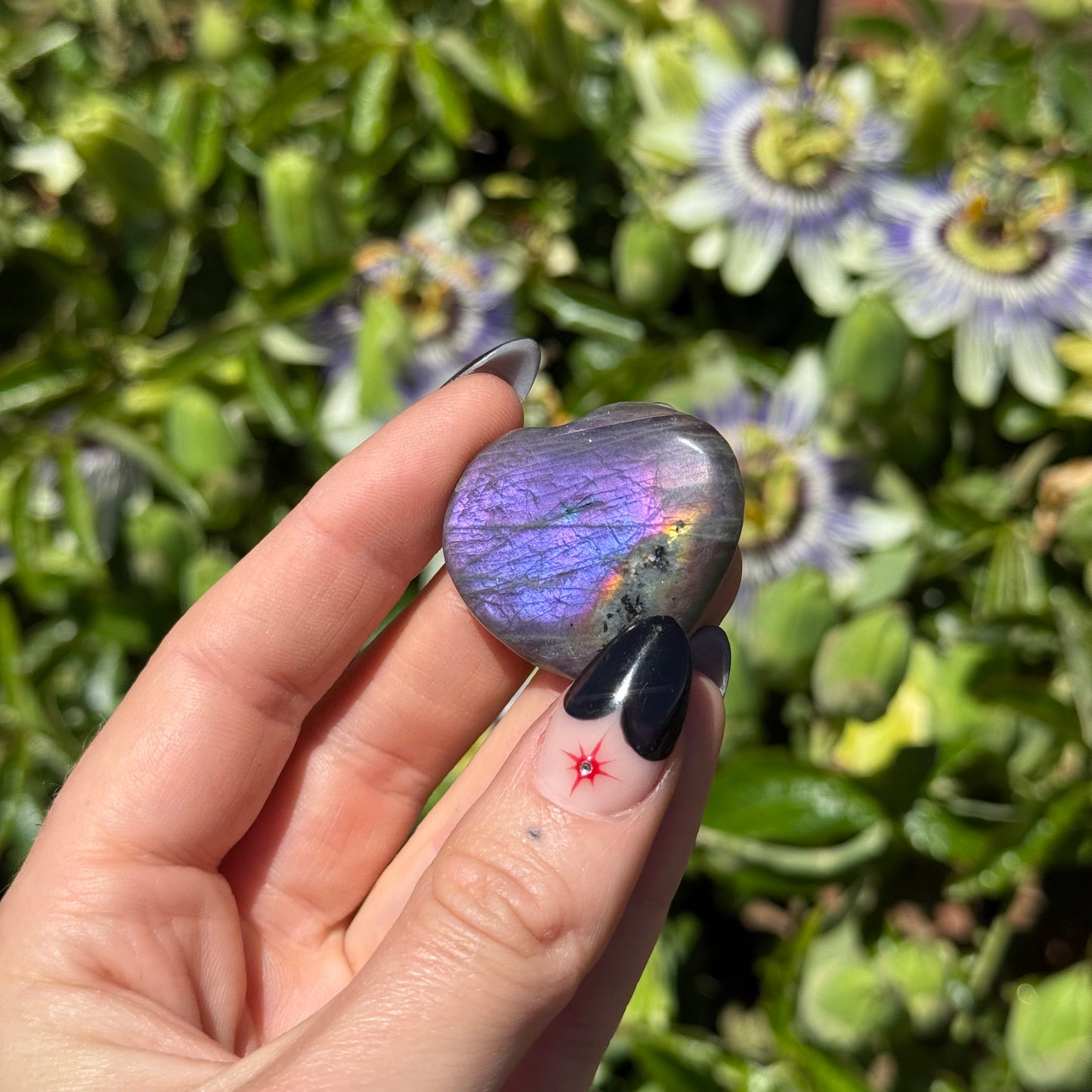 Purple Labradorite Heart