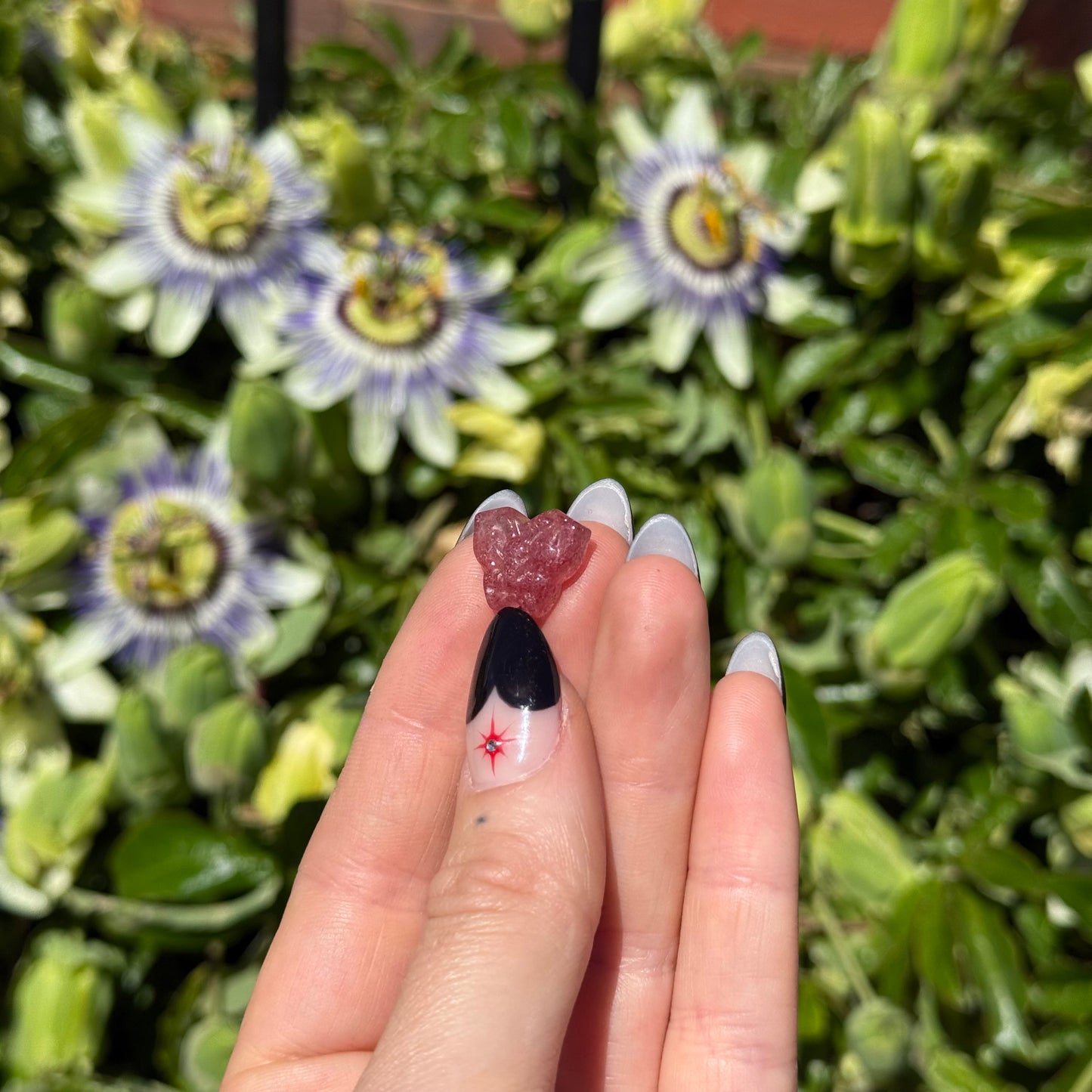 Mini Strawberry Quartz Butterfly