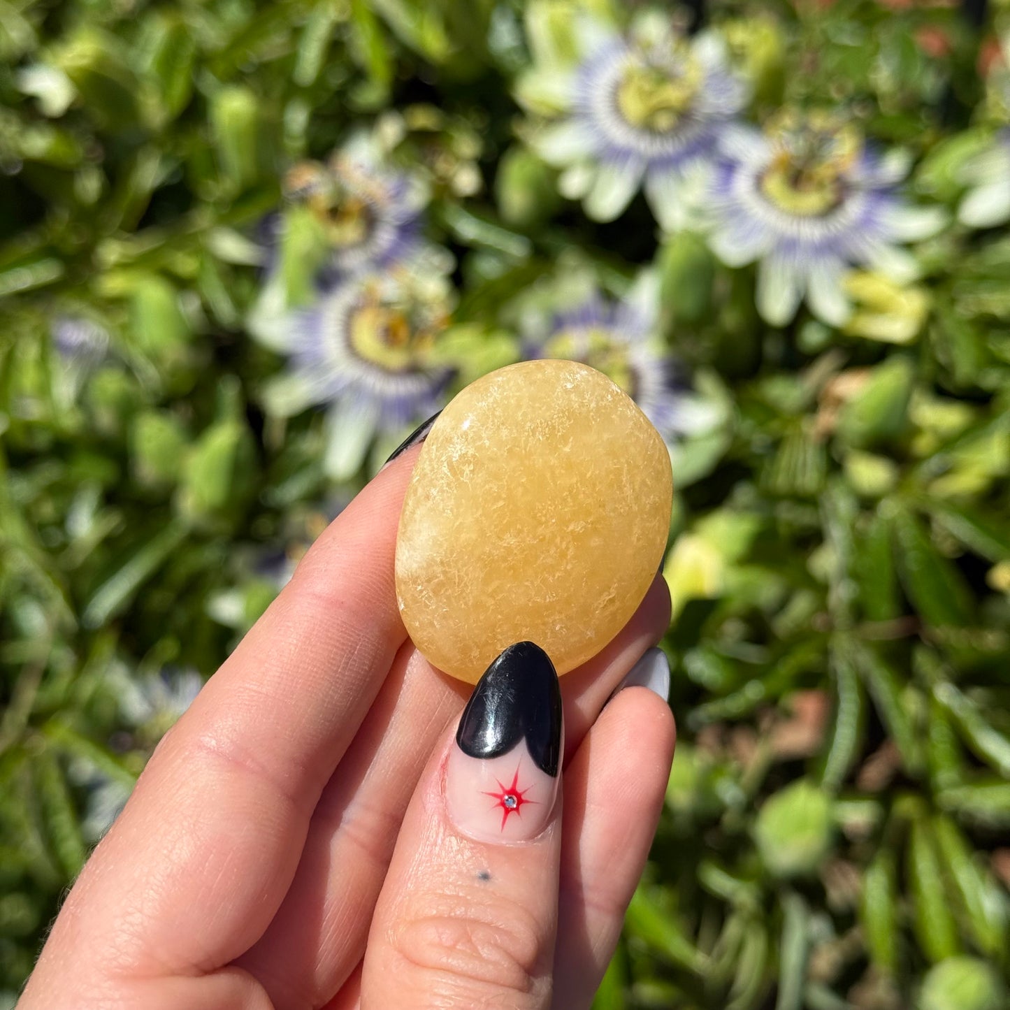 Orange Calcite Palm Stone