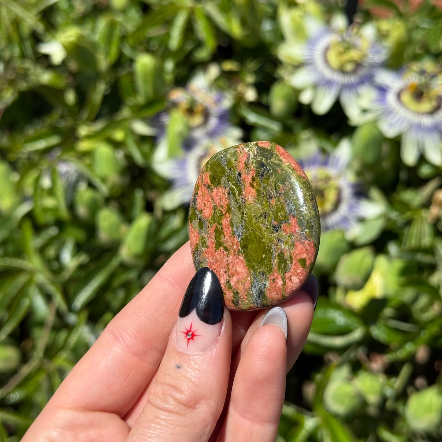 Unakite Palm Stone
