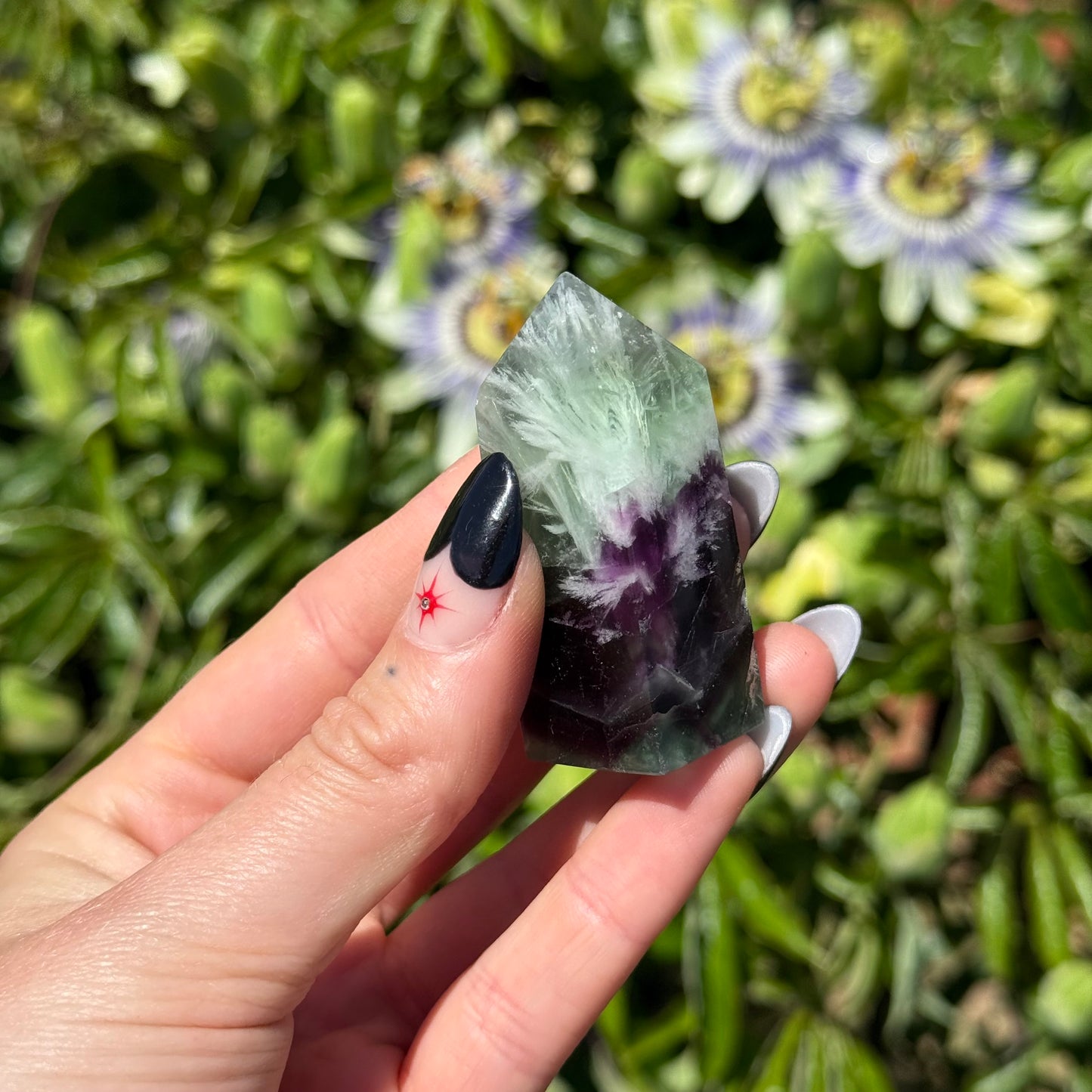 Fluorite With Scolecite Tower