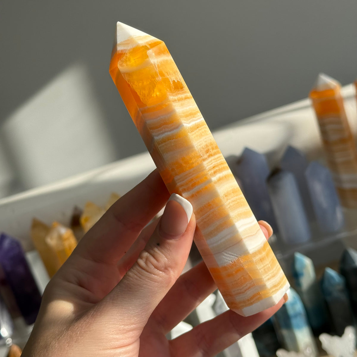 Orange Calcite Tower