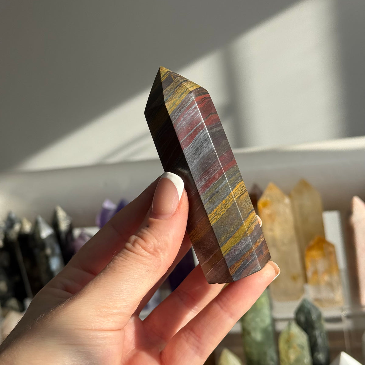 Hematite Tigers Eye Tower