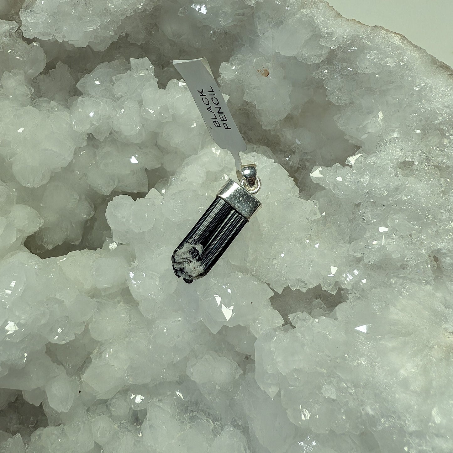 Sterling Silver Black Tourmaline Pendant