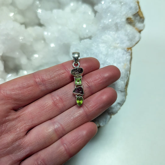 Sterling Silver Watermelon Tourmaline Pendant