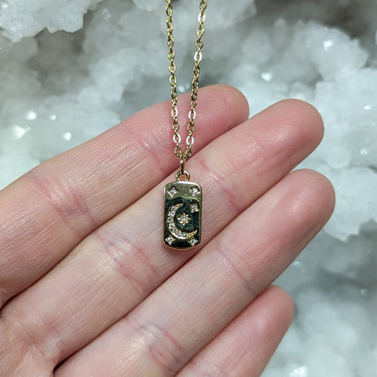 Moon Card Necklace