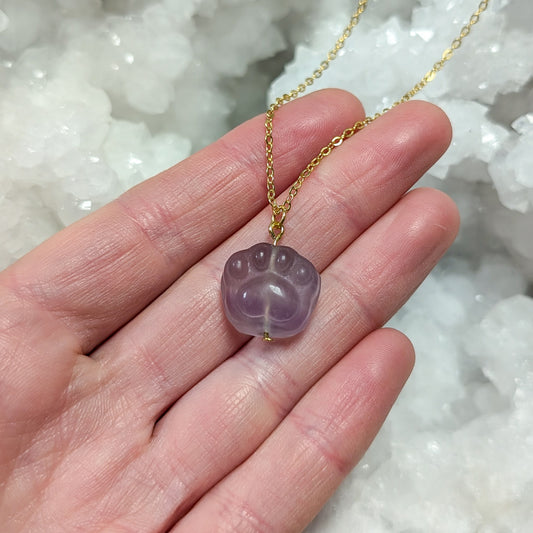 Fluorite Paw Necklace