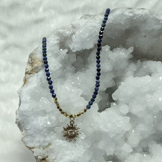 Faceted Lapis Lazuli Necklace