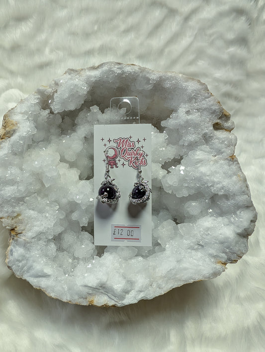 Amethyst Dragon Earrings