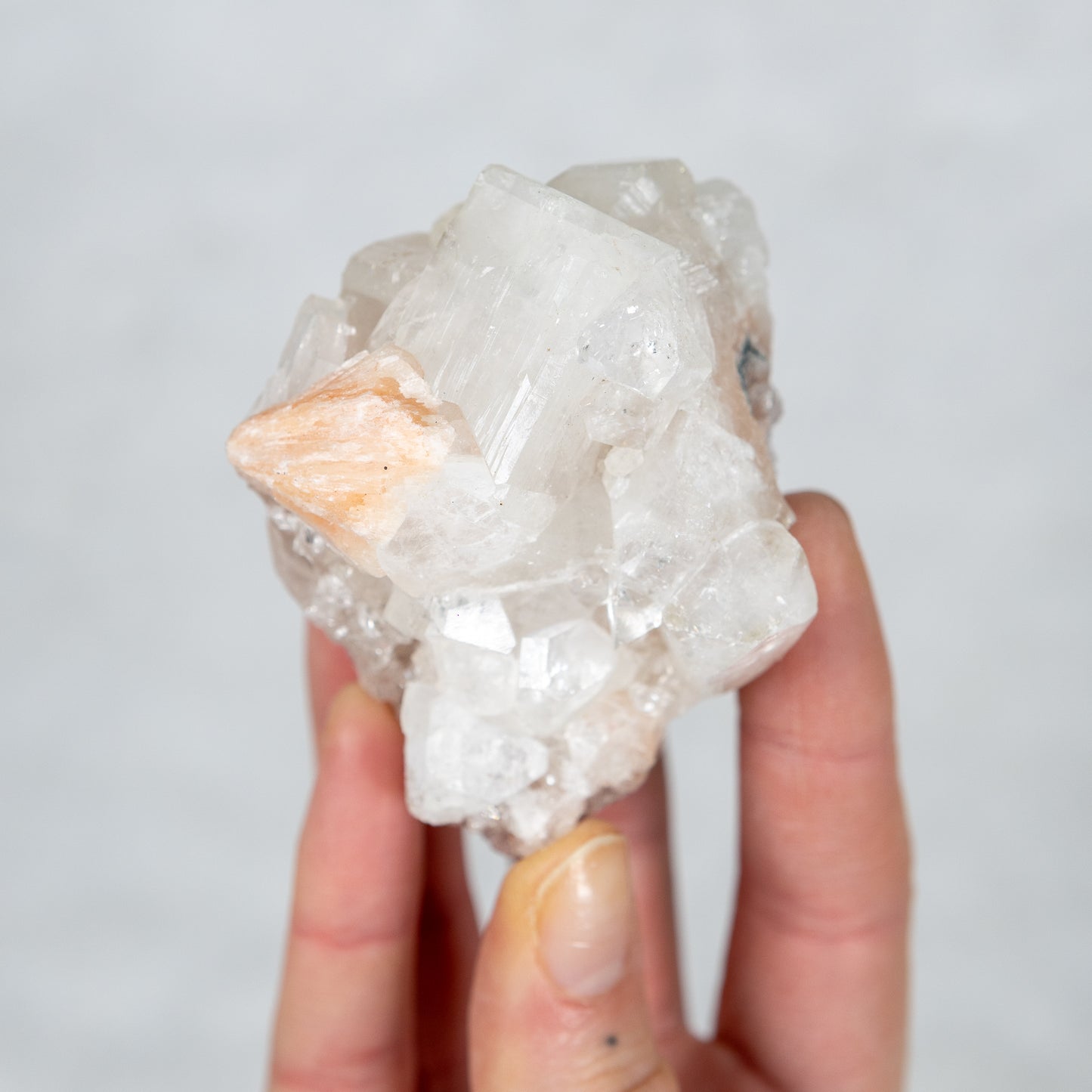 Apohylitte Cluster - Stilbite - Pink Zeolite