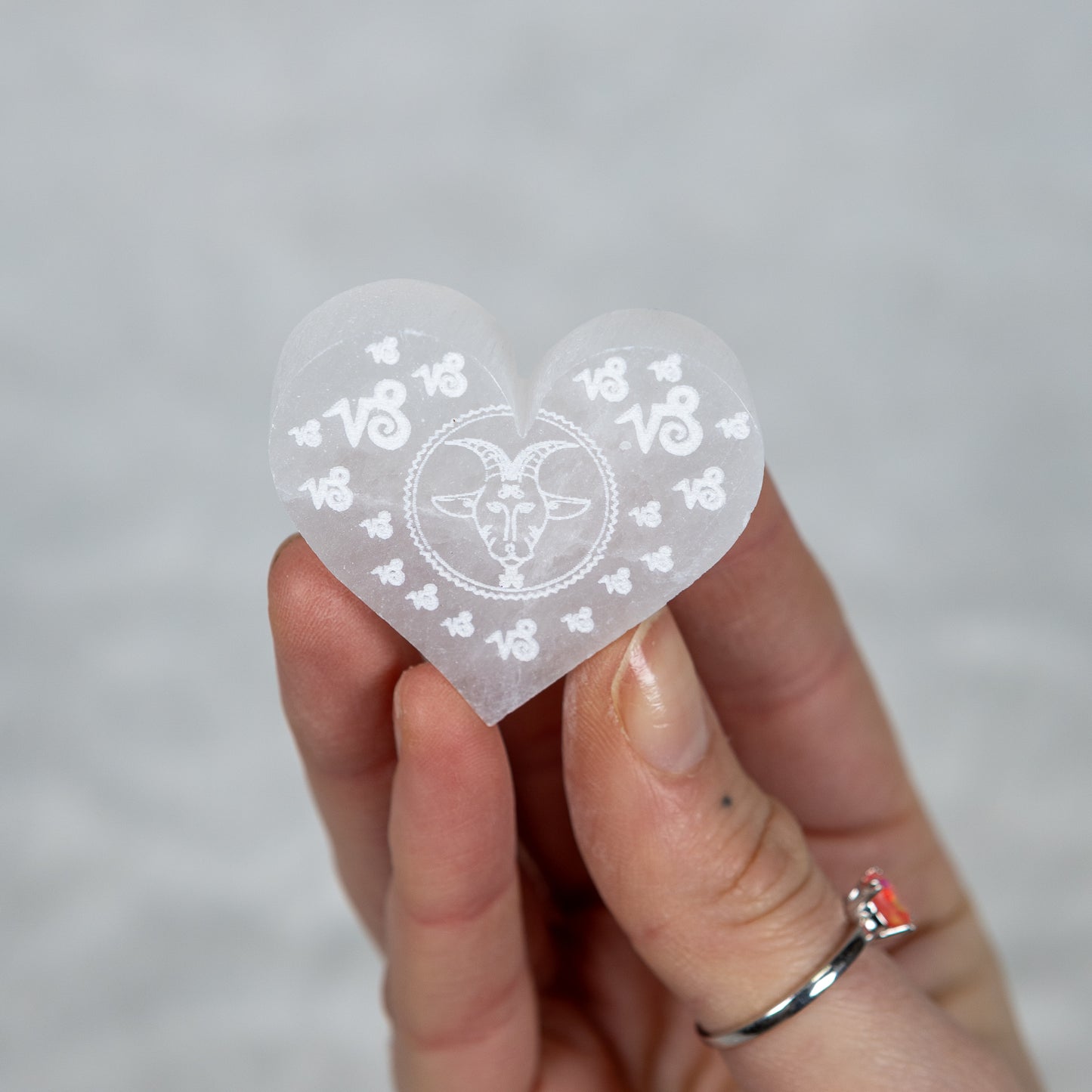 Zodiac Selenite heart