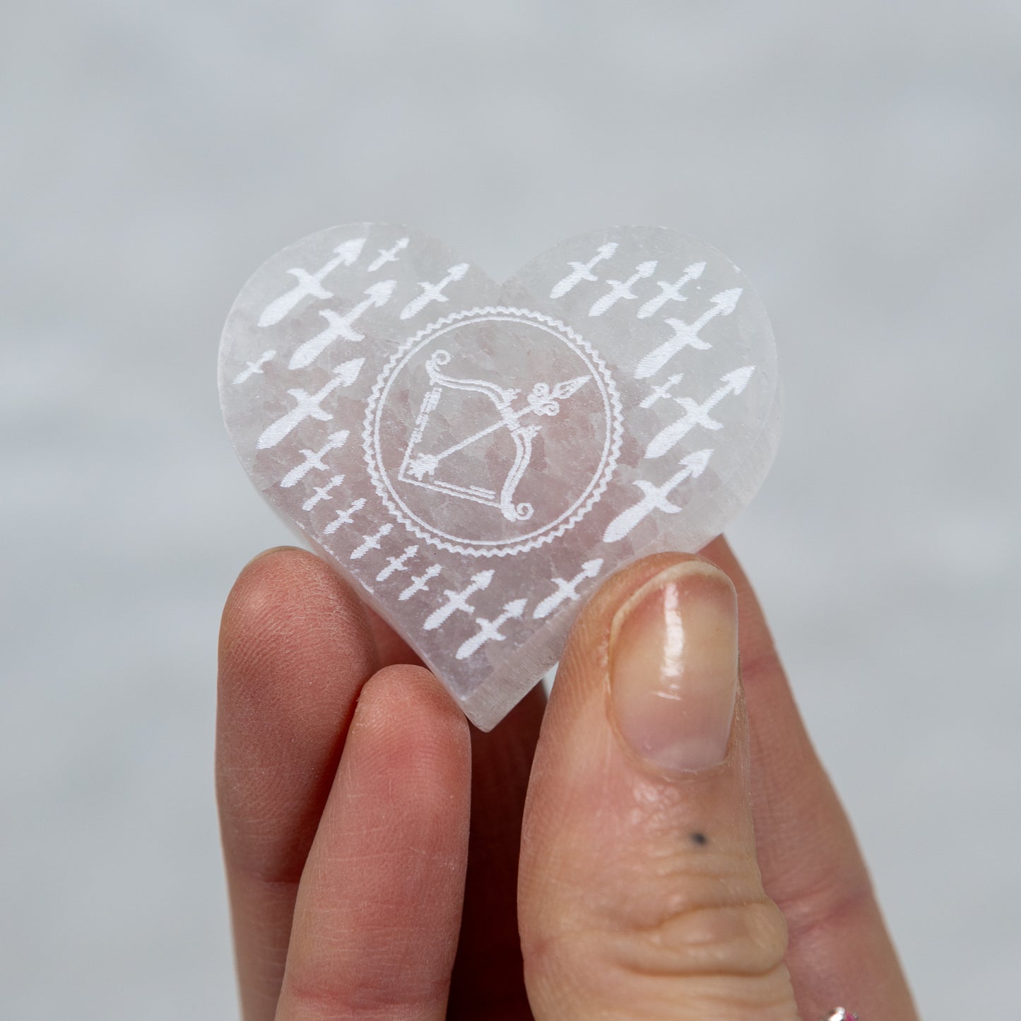 Zodiac Selenite heart