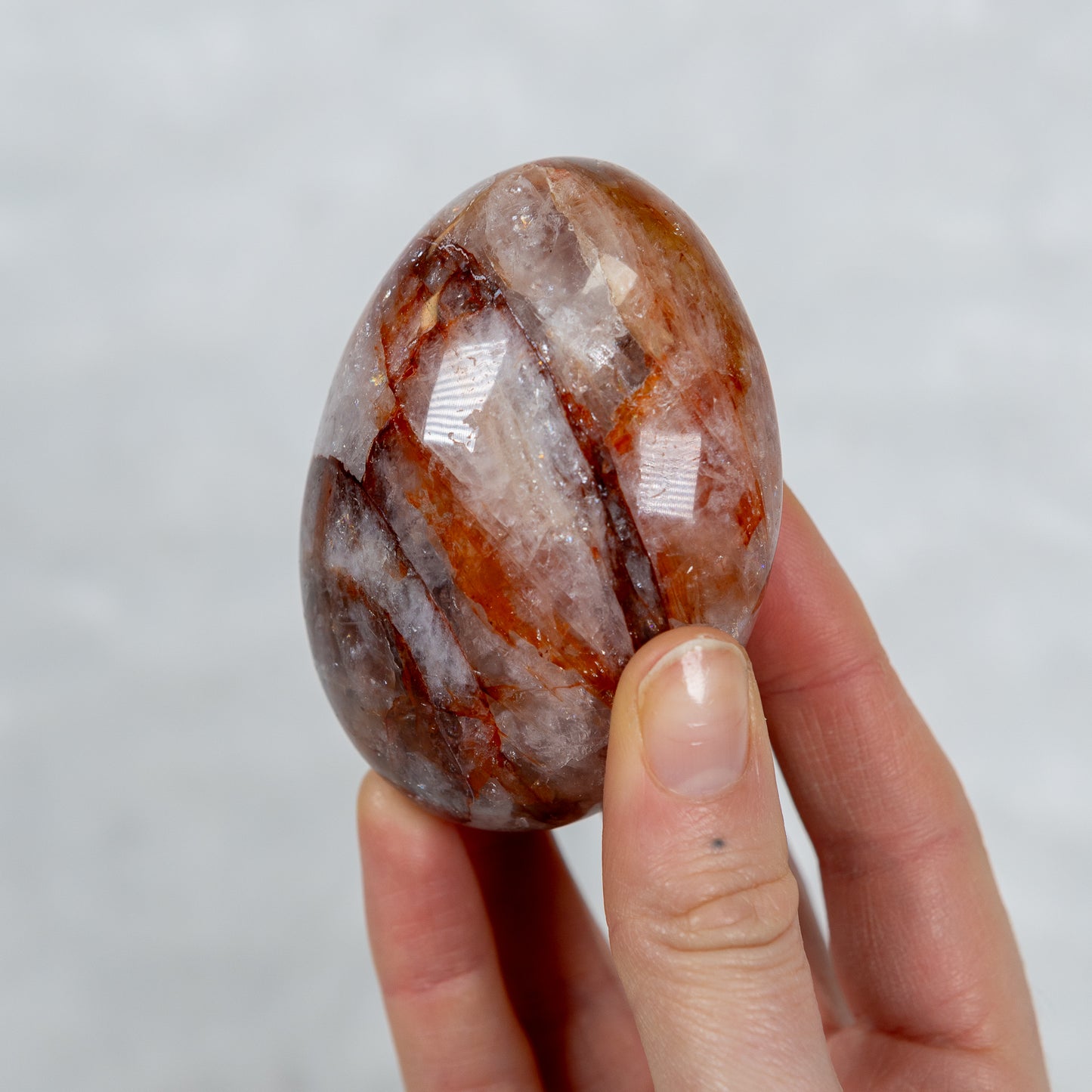 Fire Quartz Flashy Pebble