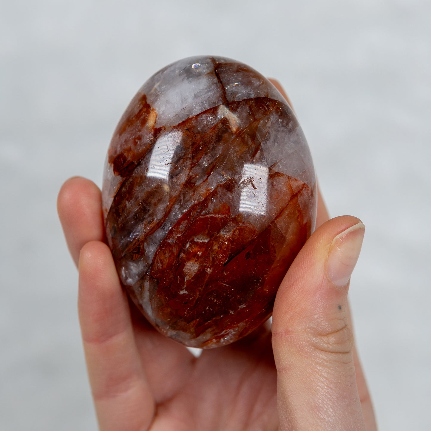 Fire Quartz Flashy Pebble