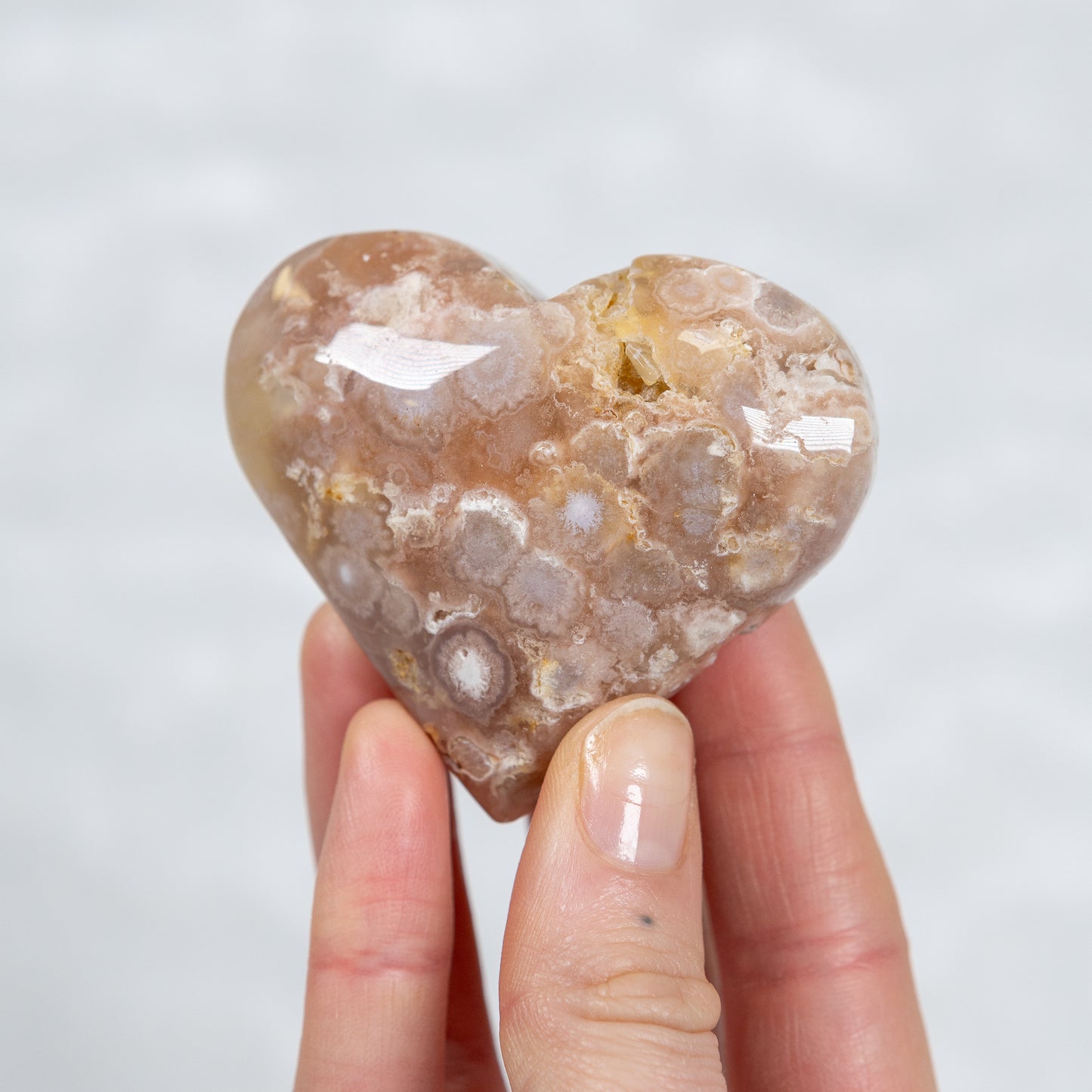 Blossom Agate Heart