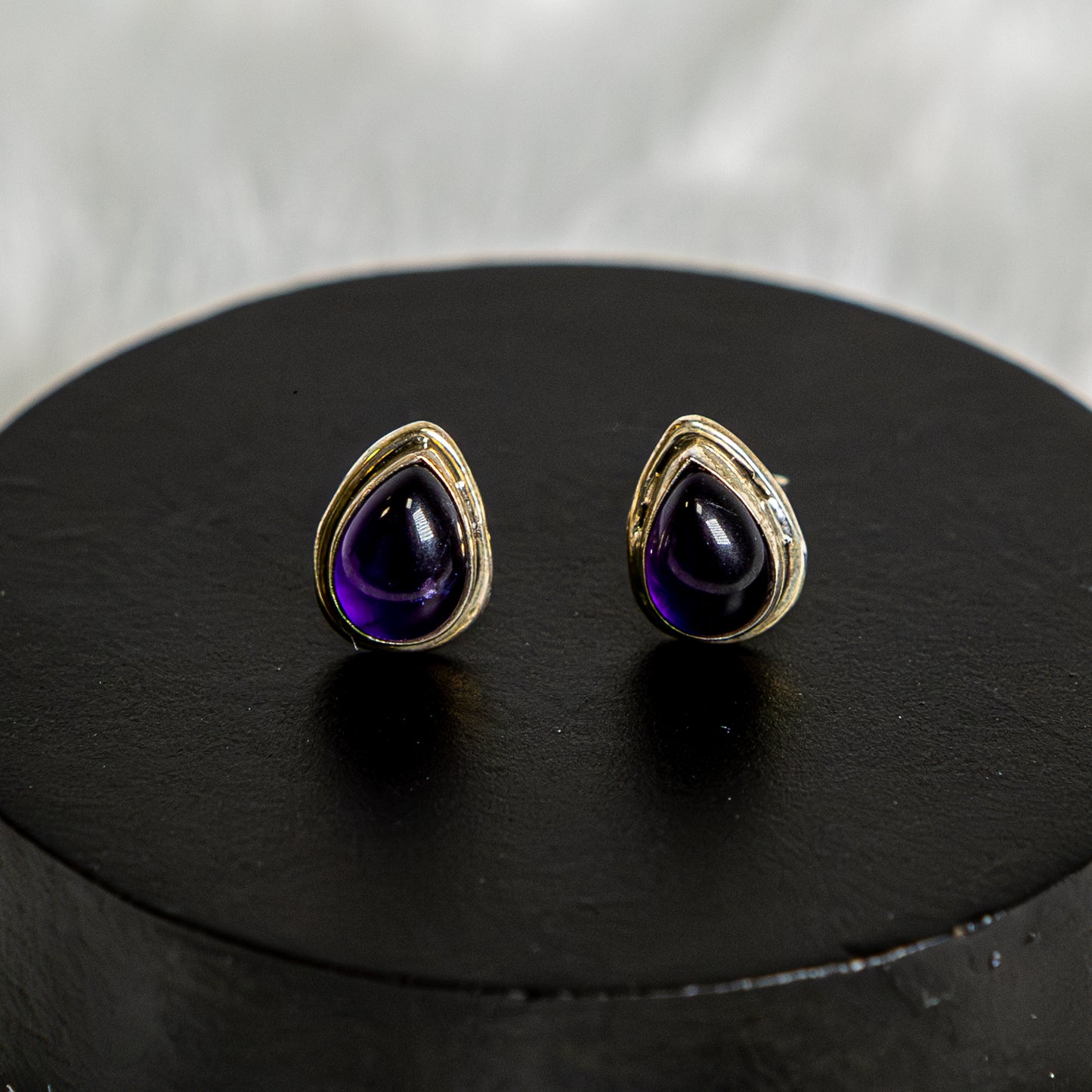 Sterling Silver Amethyst Earrings Studs