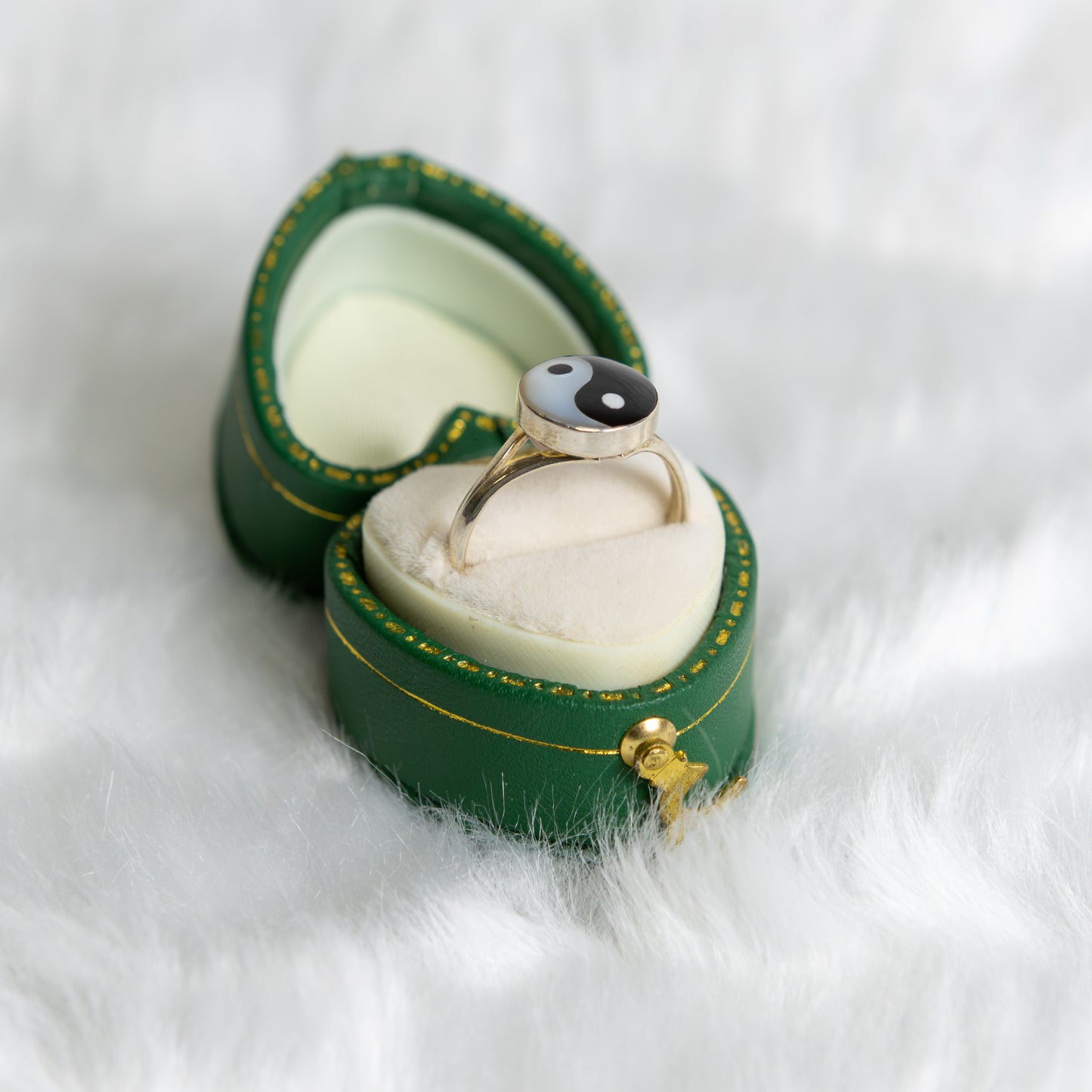 Sterling Silver Yin Yang Ring Size L