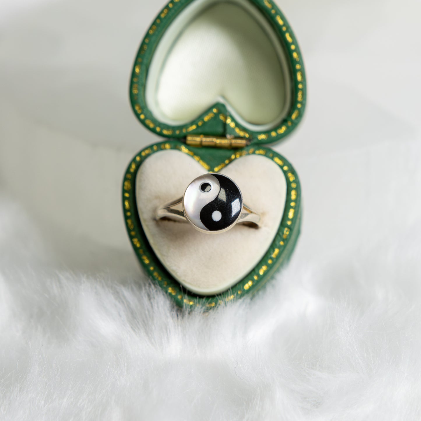 Sterling Silver Yin Yang Ring Size L