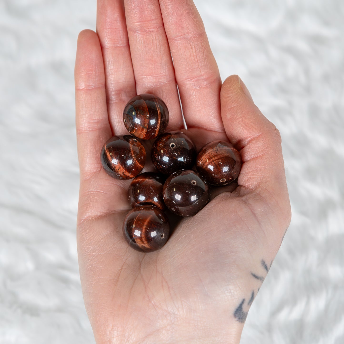 Red Tigers Eye Sphere - Drilled