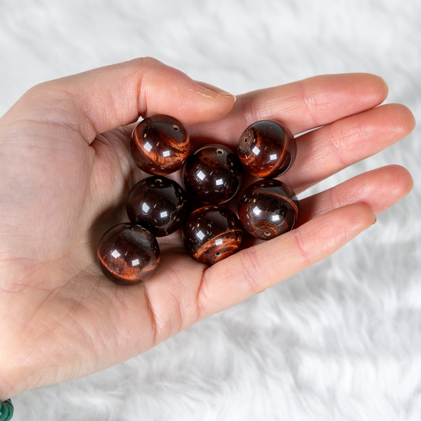 Red Tigers Eye Sphere - Drilled