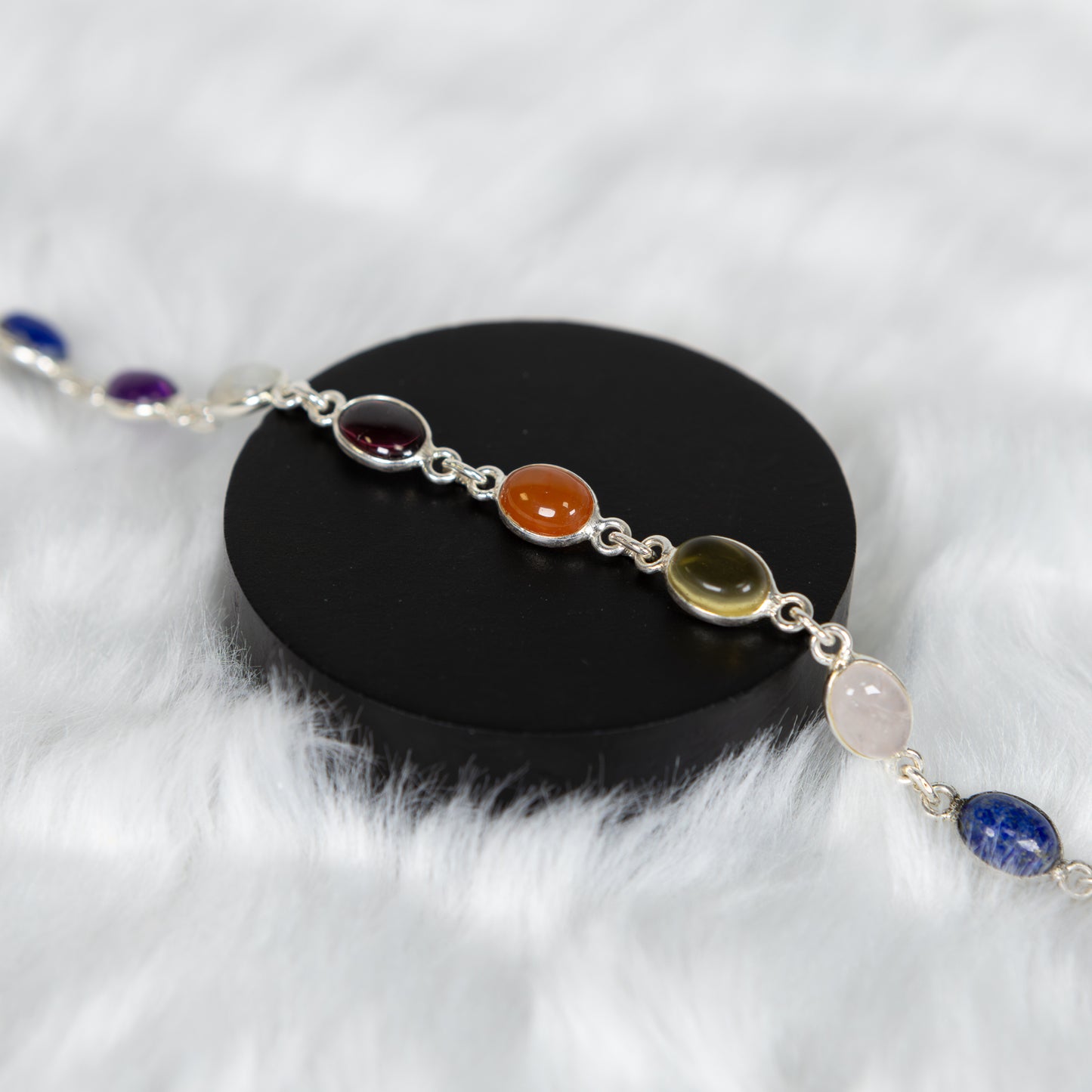 Sterling Silver Chakra Bracelet