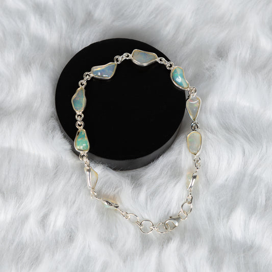 Sterling Silver Opal Bracelet