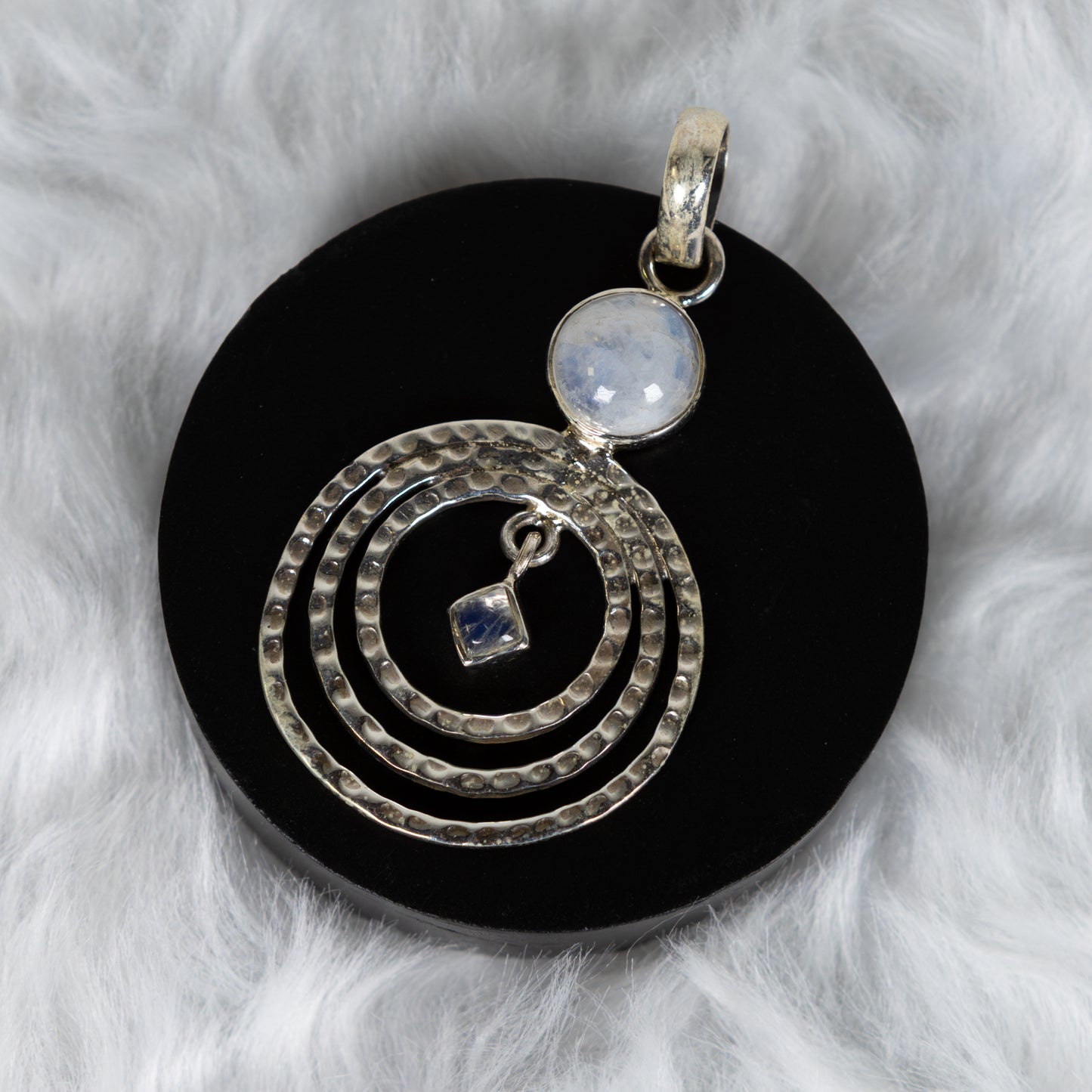 Sterling Silver Rainbow Moonstone Pendant