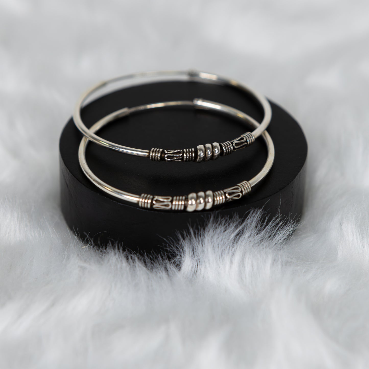 Sterling Silver Bali Hoops