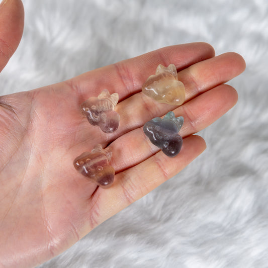 Mini Fluorite Kawaii Cloud Carving