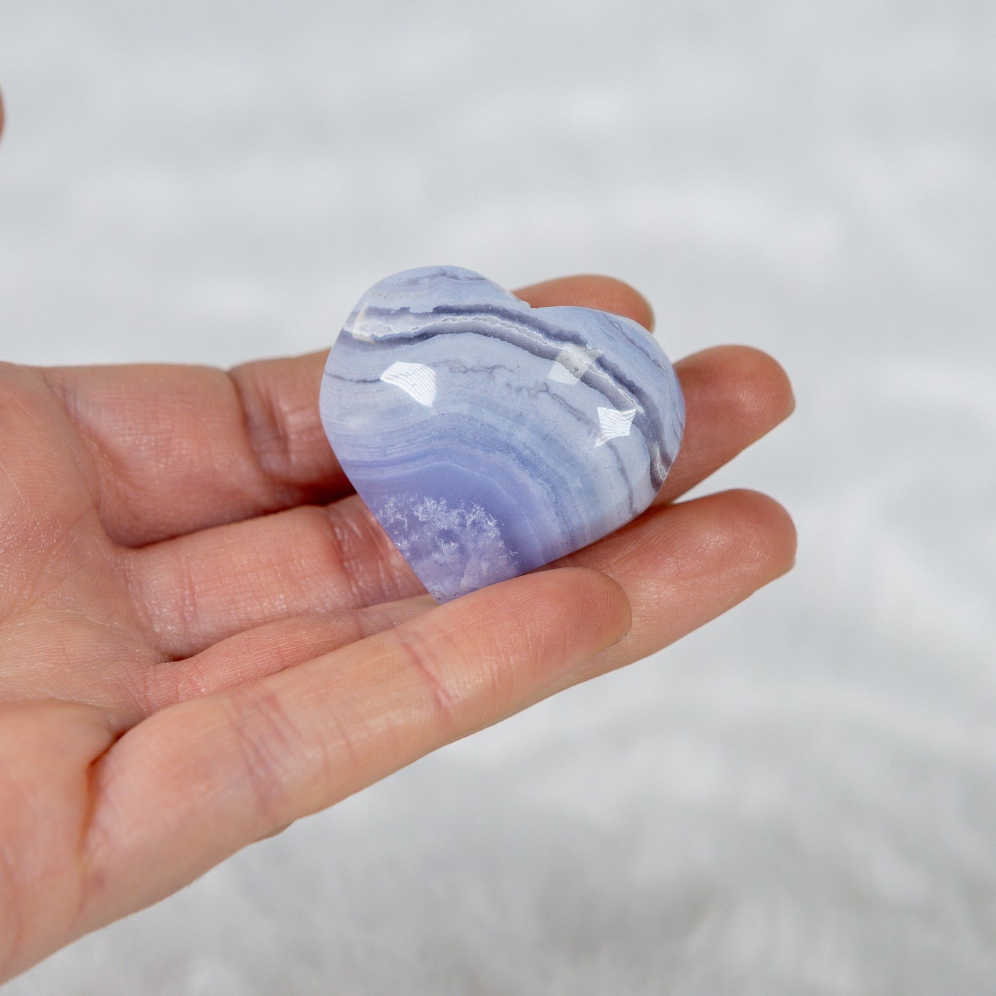 Blue Lace Agate Heart