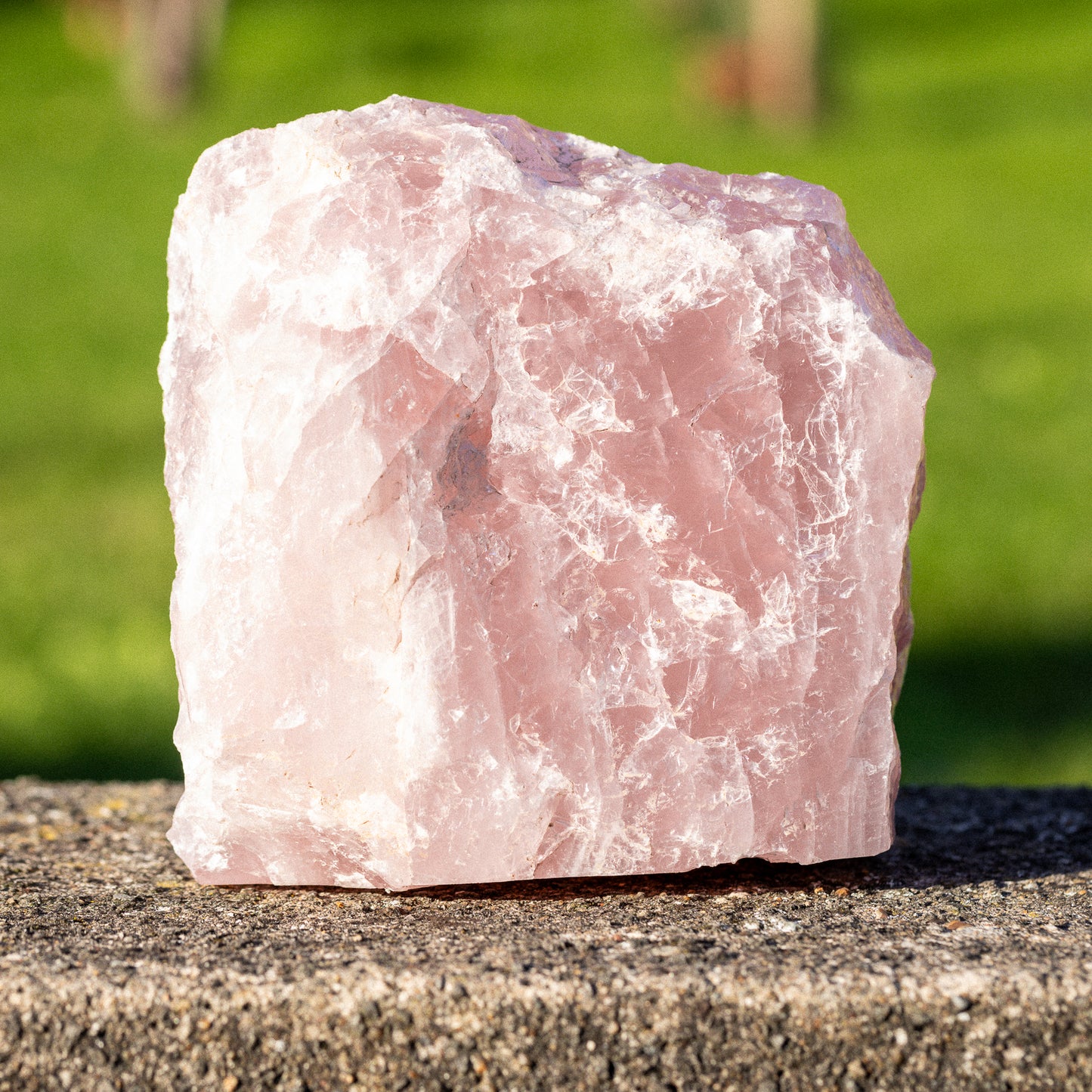 Raw Cut Base Rose Quartz