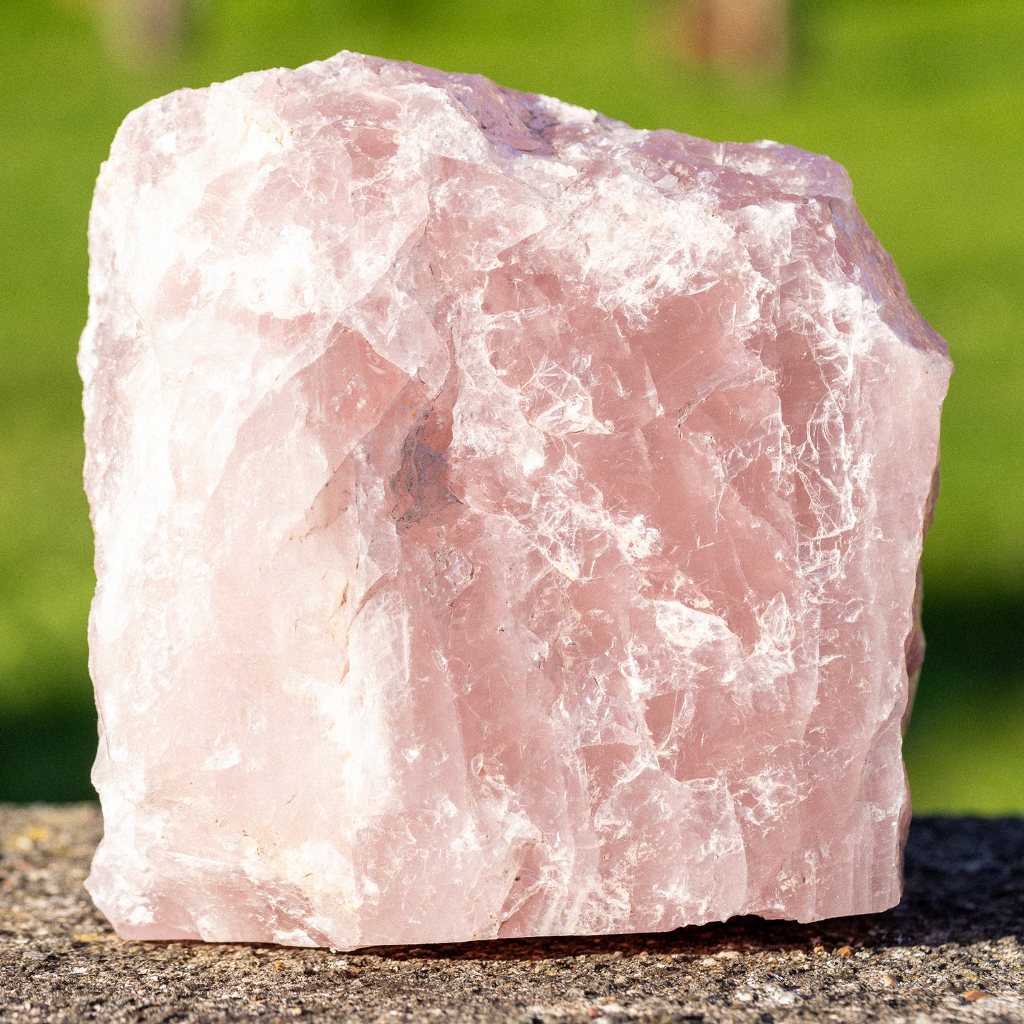 Raw Cut Base Rose Quartz