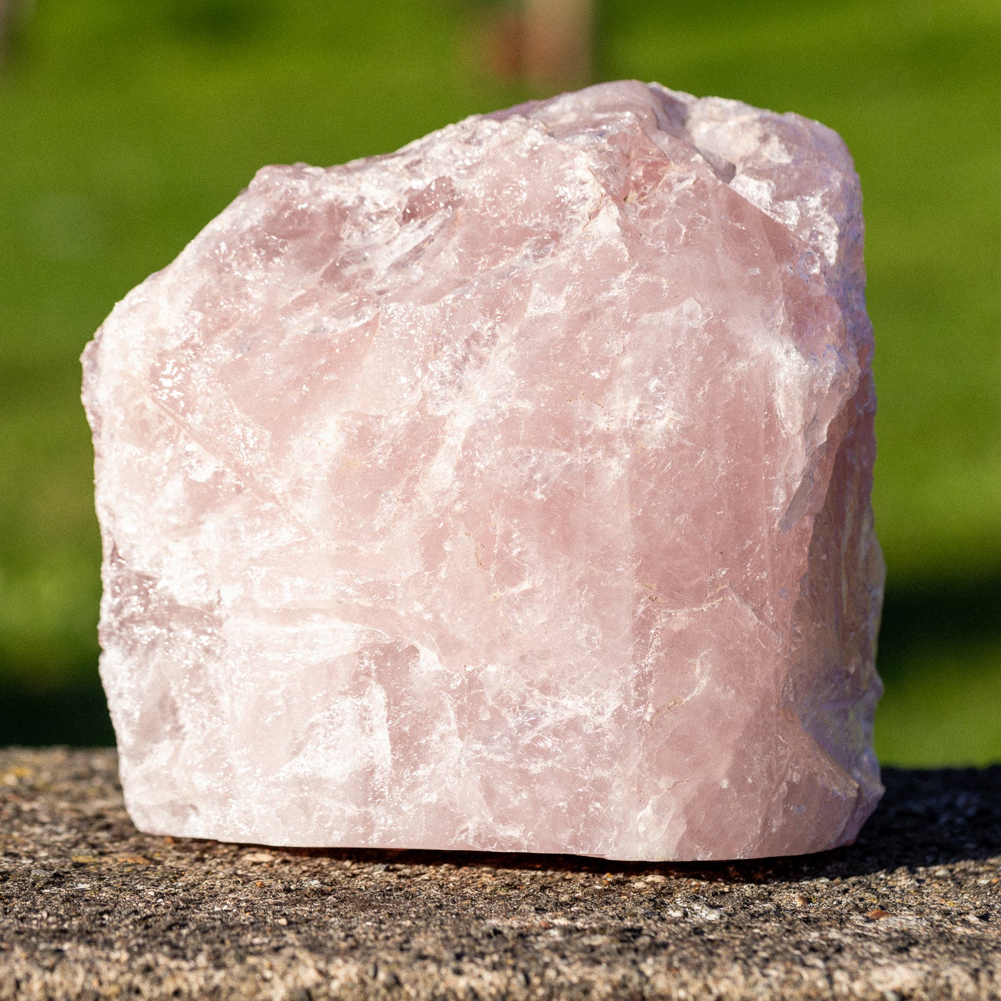 Raw Cut Base Rose Quartz