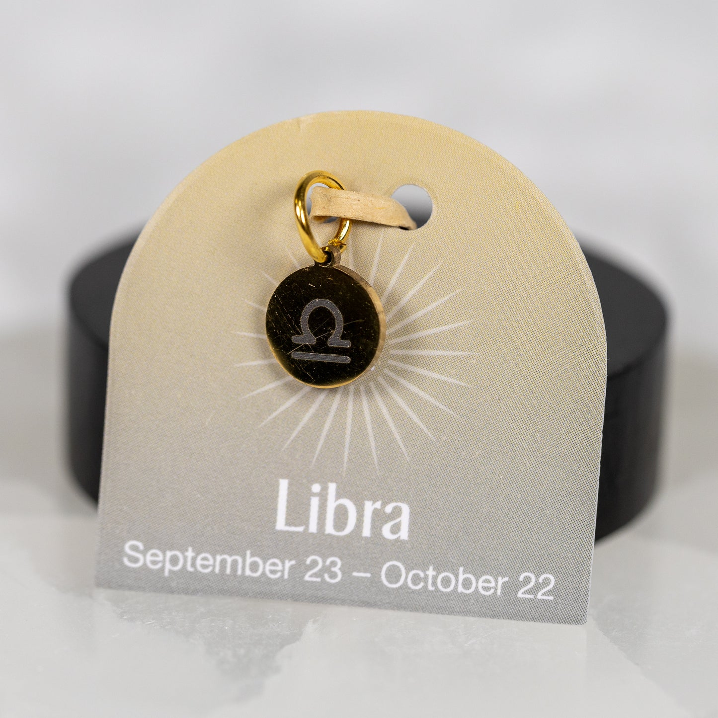 Libra Zodiac Gold Tone Charm