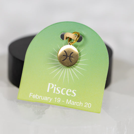 Pisces Zodiac Gold Tone Charm