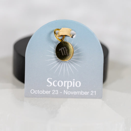 Scorpio Zodiac Gold Tone Charm