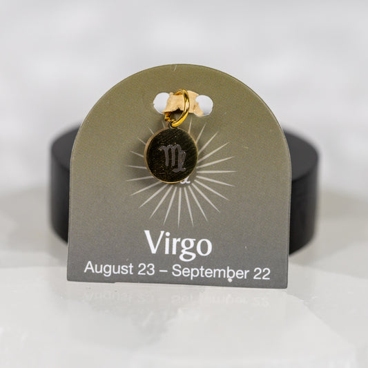 Virgo Zodiac Gold Tone Charm