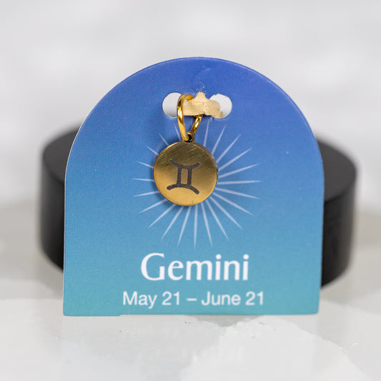 Gemini Zodiac Gold Tone Charm